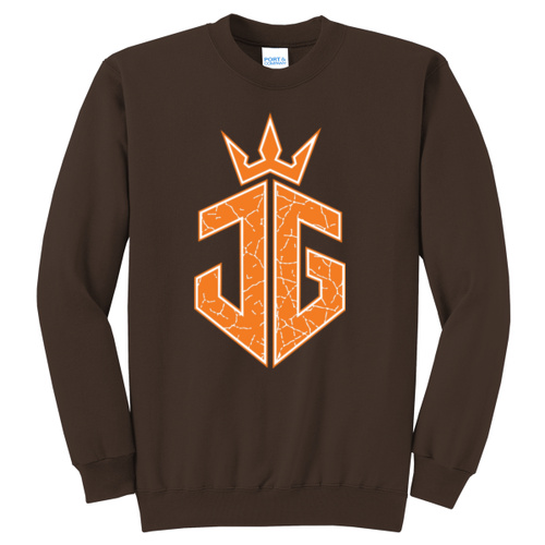 Orange Core Fleece Crewneck Sweatshirt Thumbnail