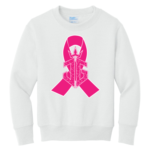 Pink - Youth Core Fleece Crewneck Sweatshirt Thumbnail