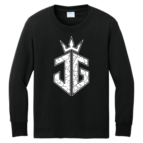 White - Youth Long Sleeve Core Cotton Tee Thumbnail
