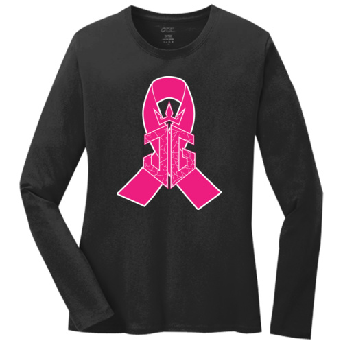 Pink - Women's Long Sleeve Core Cotton Tee Thumbnail