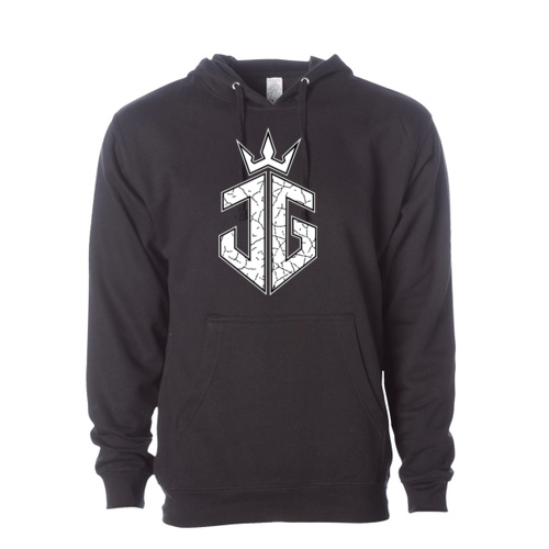 White - Unisex Midweight Hooded Sweatshirt Thumbnail