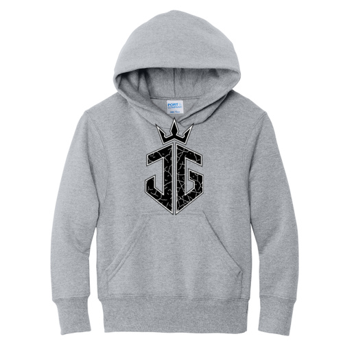Black - Youth Core Fleece Pullover Hooded Sweatshirt Thumbnail