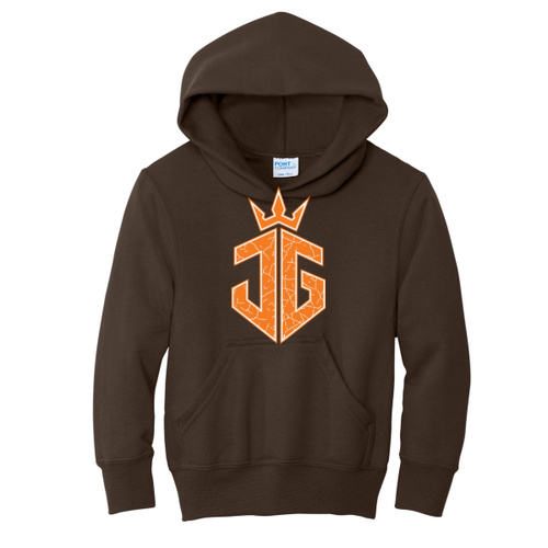 Orange - Youth Core Fleece Pullover Hooded Sweatshirt Thumbnail