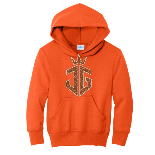 Brown - Youth Core Fleece Pullover Hooded Sweatshirt Thumbnail