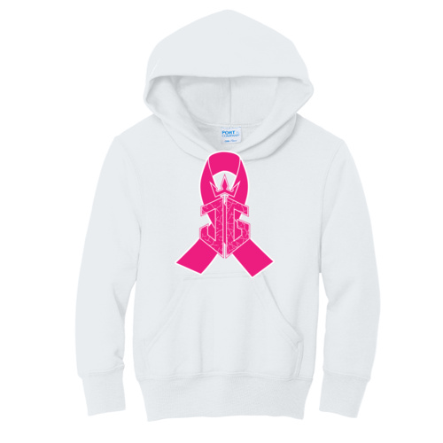 Pink - Youth Core Fleece Pullover Hooded Sweatshirt Thumbnail