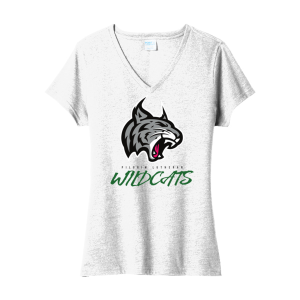 Wildcat Roar Dark - Women's Fan Favorite Blend V Neck Tee Thumbnail