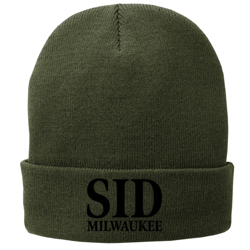 SID Embroidered  - Fleece Lined Knit Cap Thumbnail